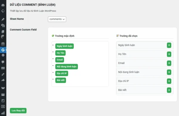 Plugin WP TO SHEET