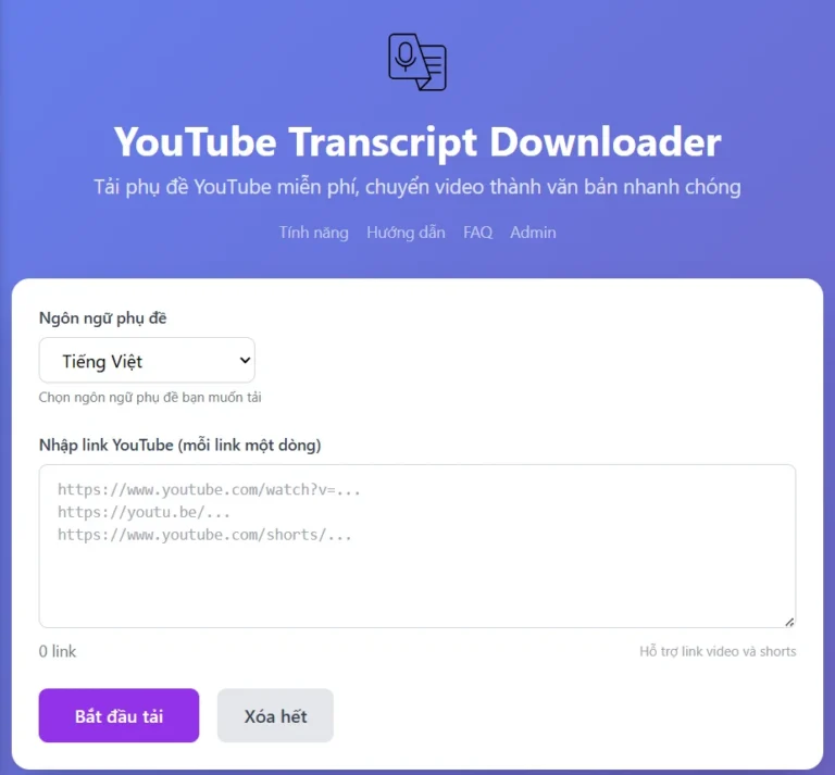 Tải phụ đề video youtube